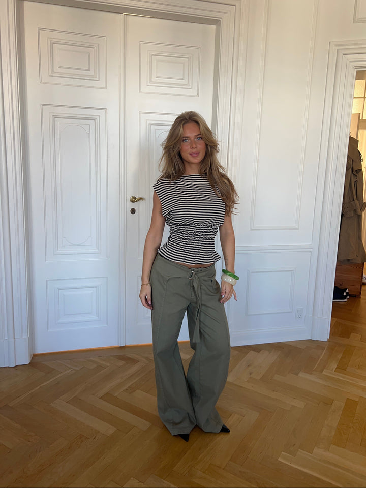 Claire belt pants - Green