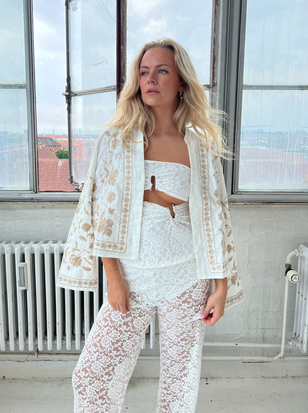 Alma lace set - White