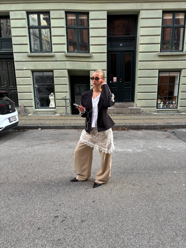 Elena loose suit pants - Beige