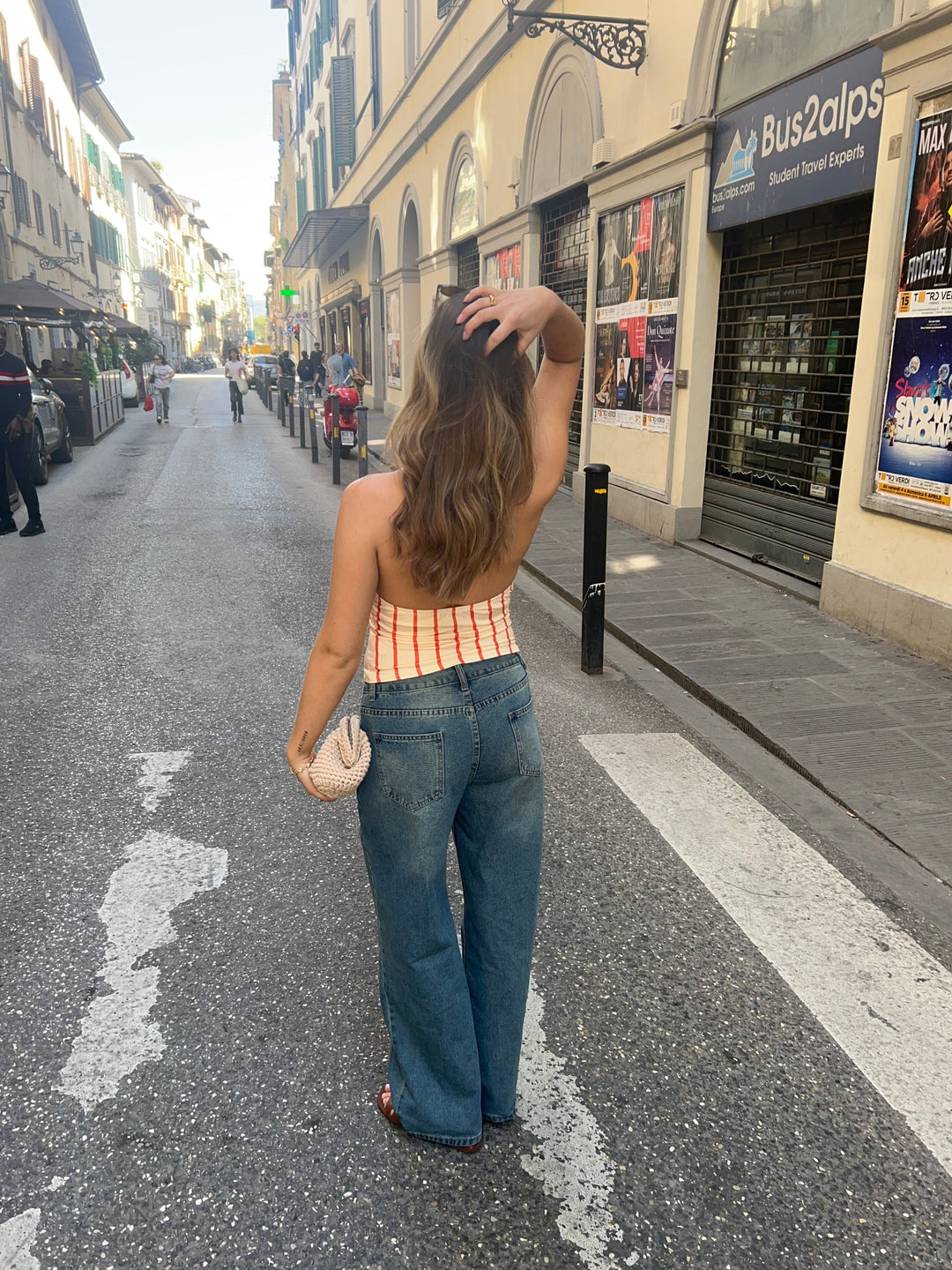 Maddy low waisted jeans - Medium blue