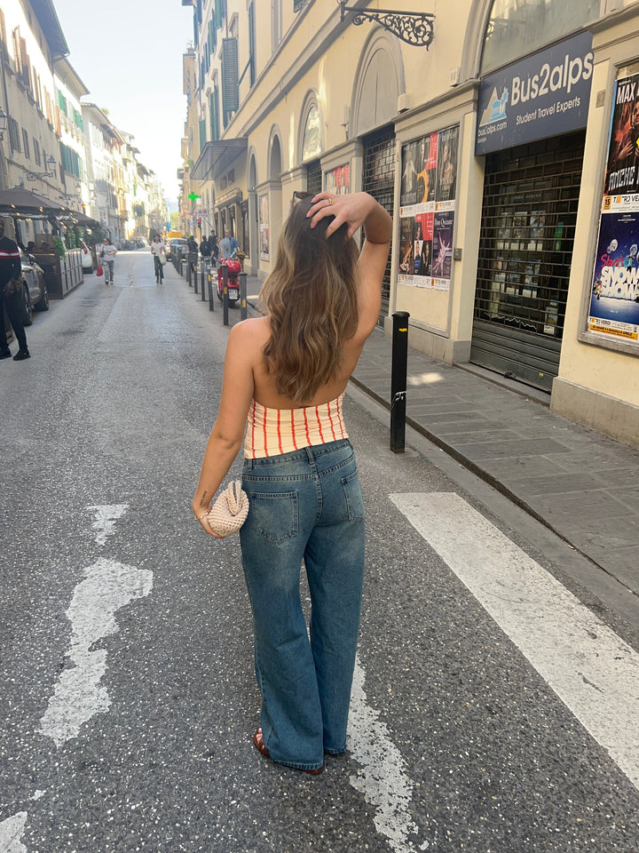 Maddy low waisted jeans - Medium blue