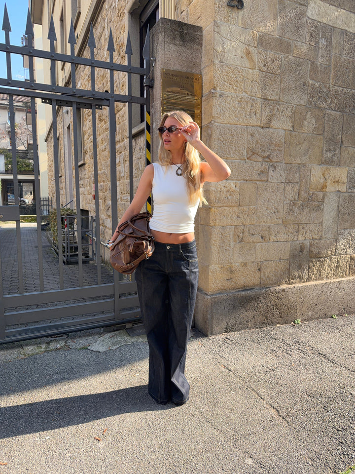 Estrid baggy denim jeans - Dark blue