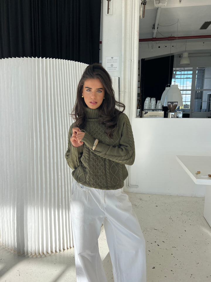 Elvira turtleneck sweater - Dark green