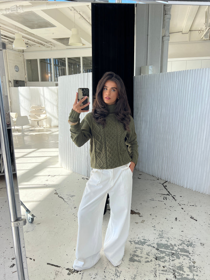 Elvira turtleneck sweater - Dark green