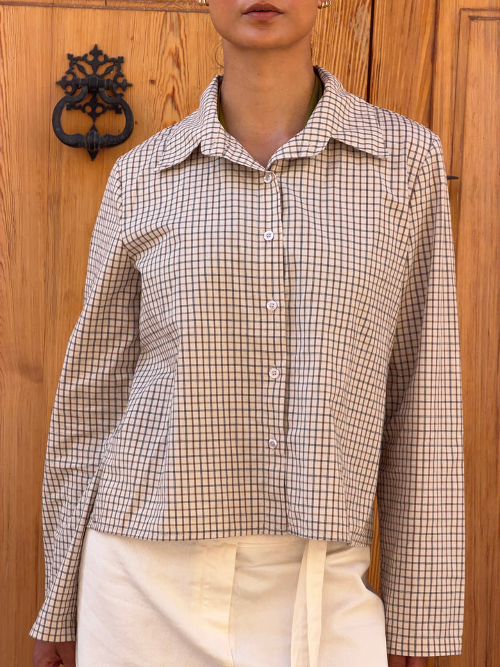 Lola checkered shirt - Beige/Brown