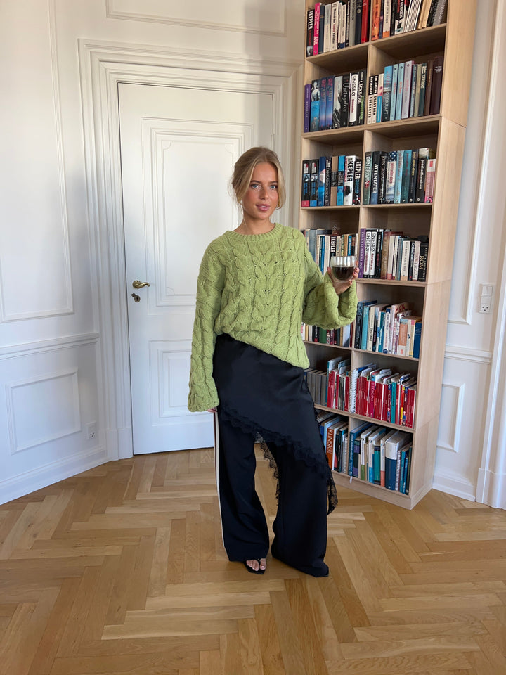 Anora chunky knit sweater - Lime green