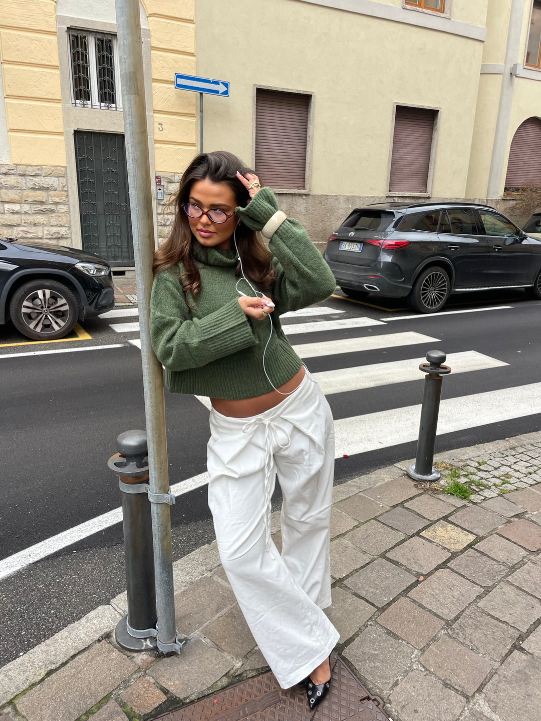 Elara baggy pants - White