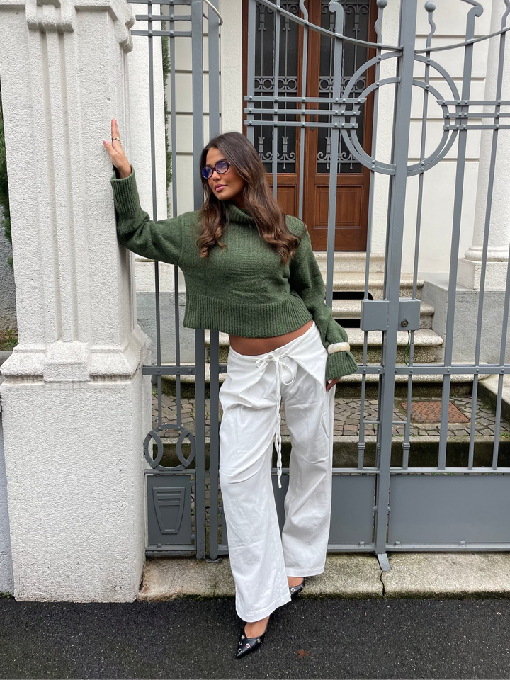 Elara baggy pants - White