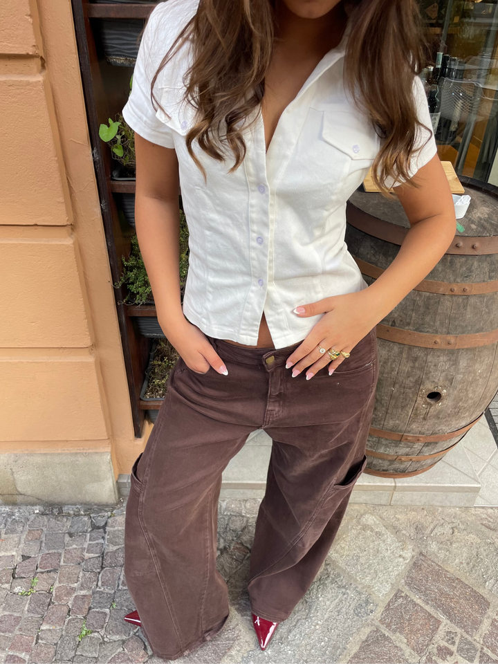 Elara fitted top - White