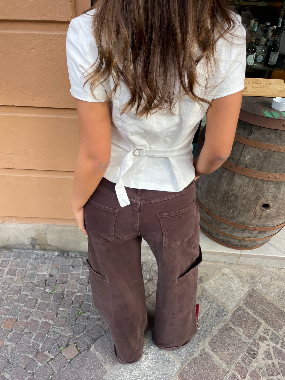 Elara fitted top - White