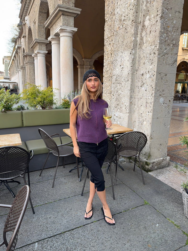 Tora knit vest - Berry