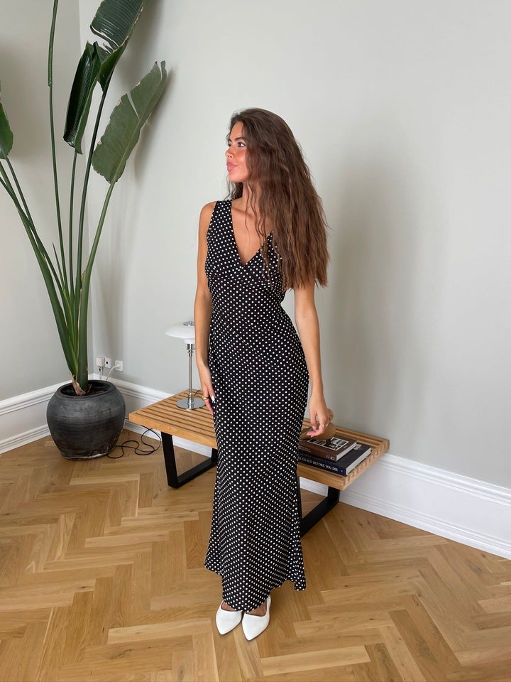 Vida polka dot dress - Black