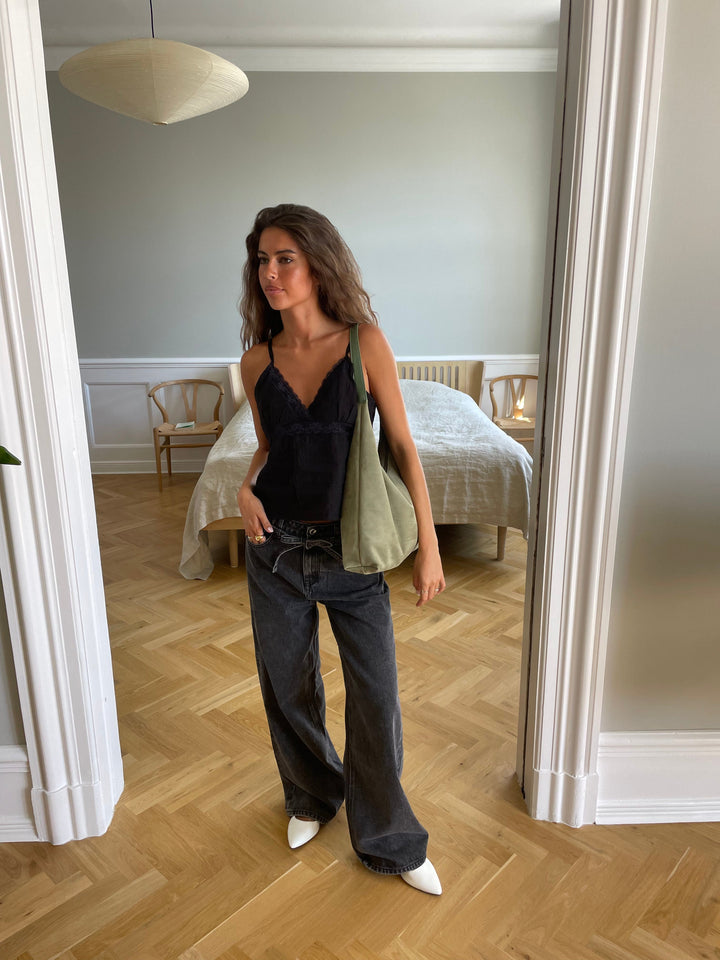 Laura suede bag - Olive Green