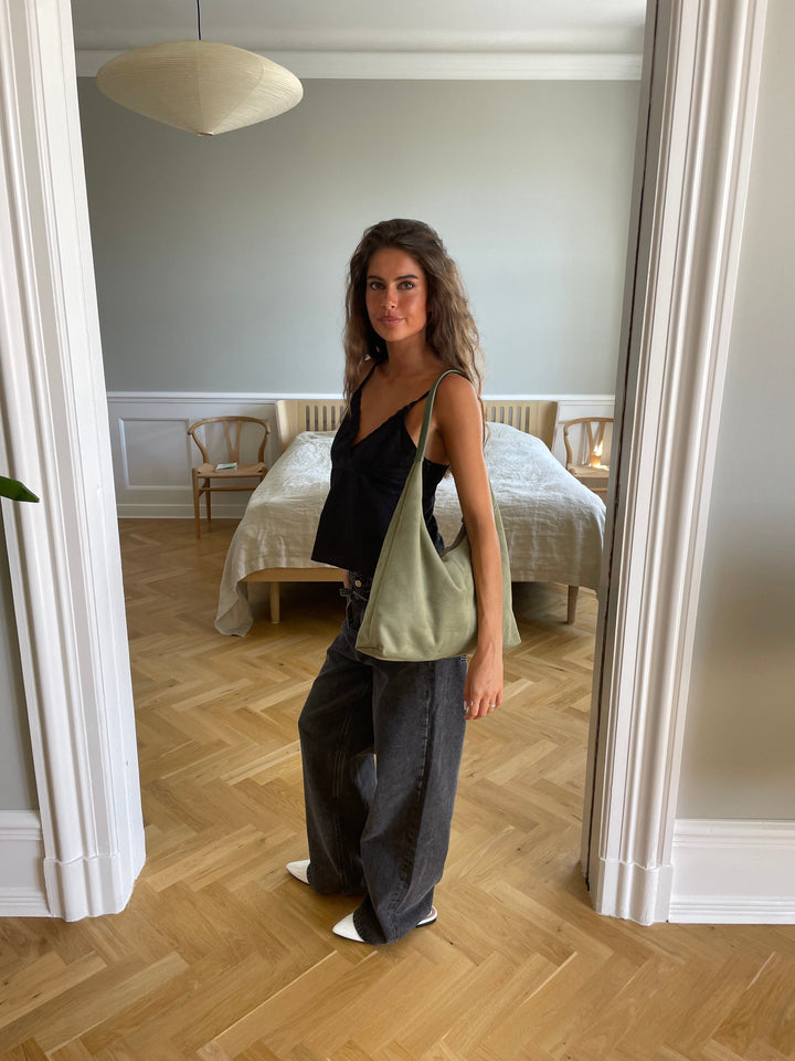 Laura suede bag - Olive Green
