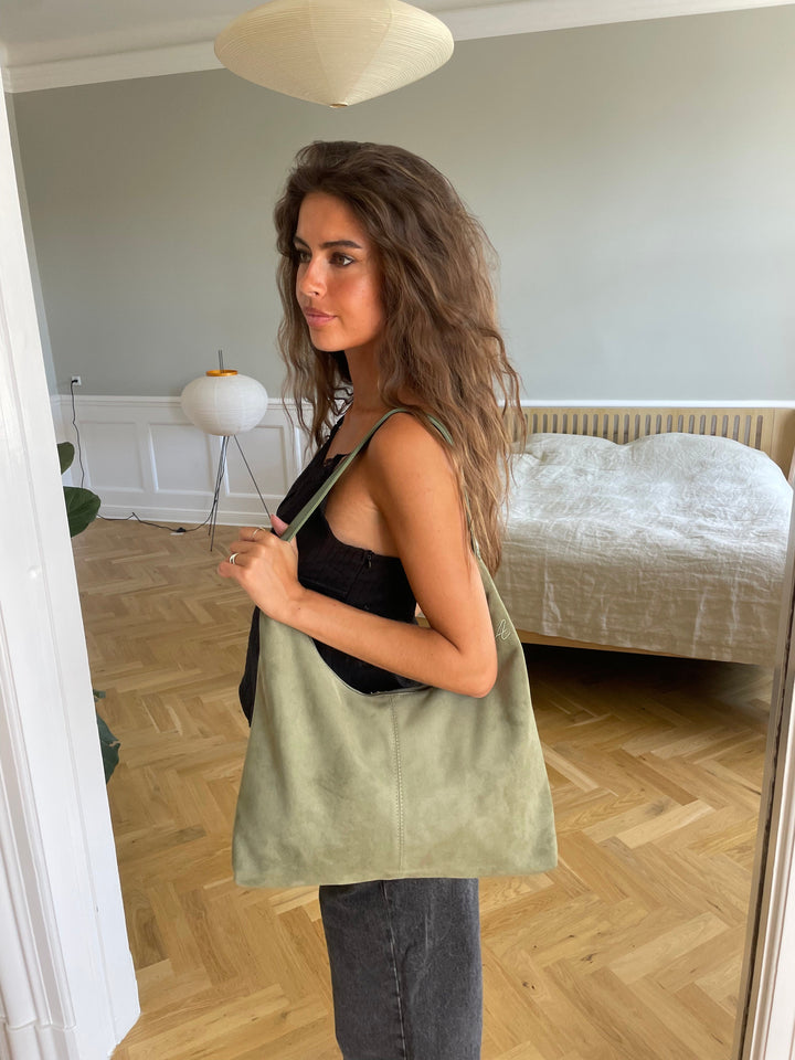 Laura suede bag - Olive Green