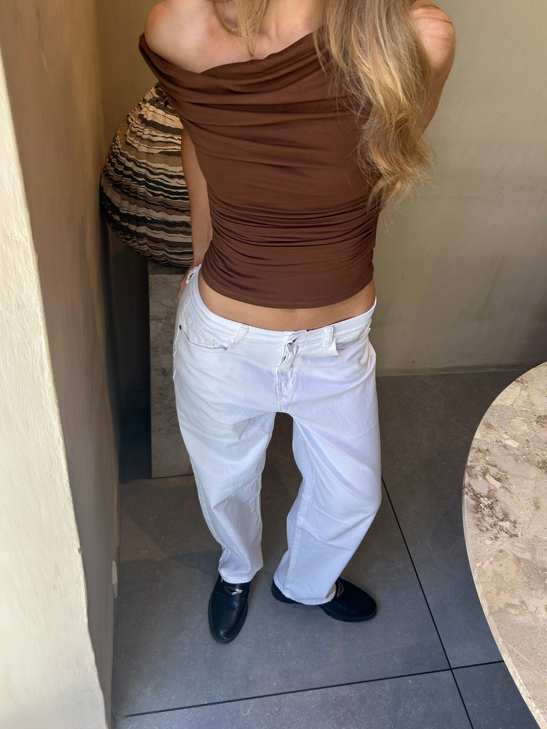 Rosalia baggy Jeans - White
