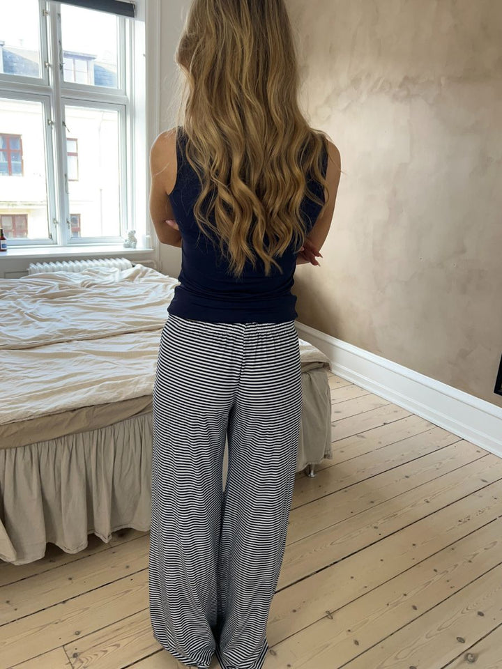Kaya striped pants - Navy/White