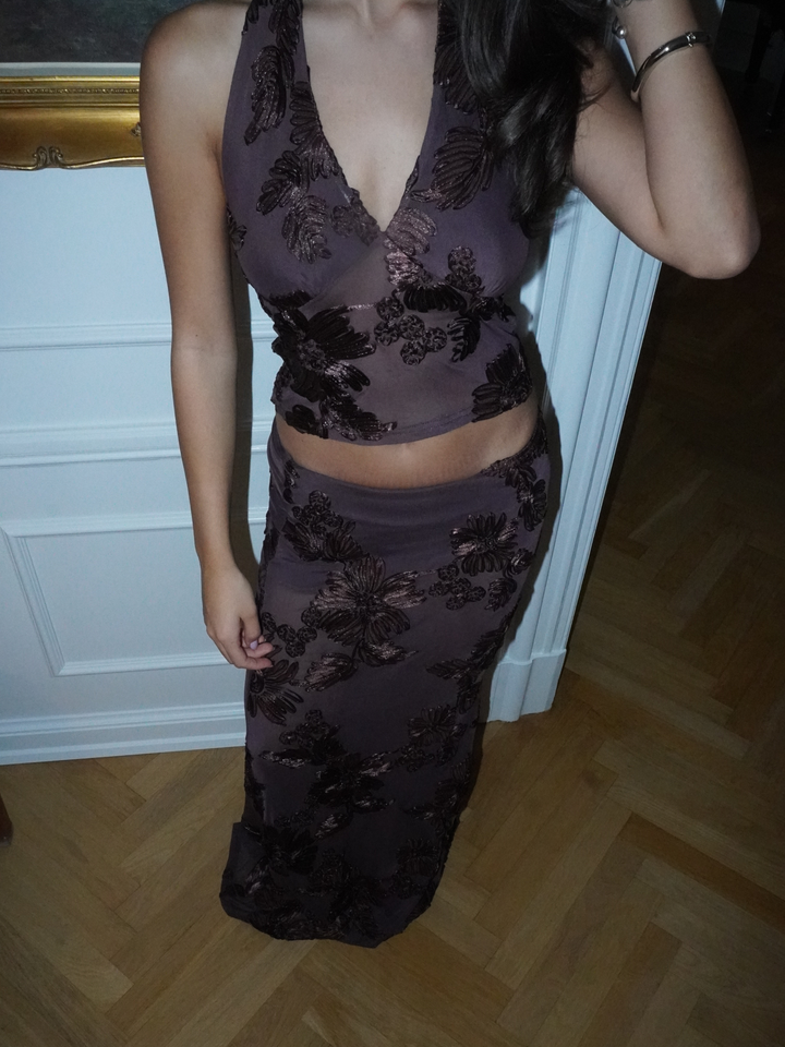 Kivo mesh top - Brown