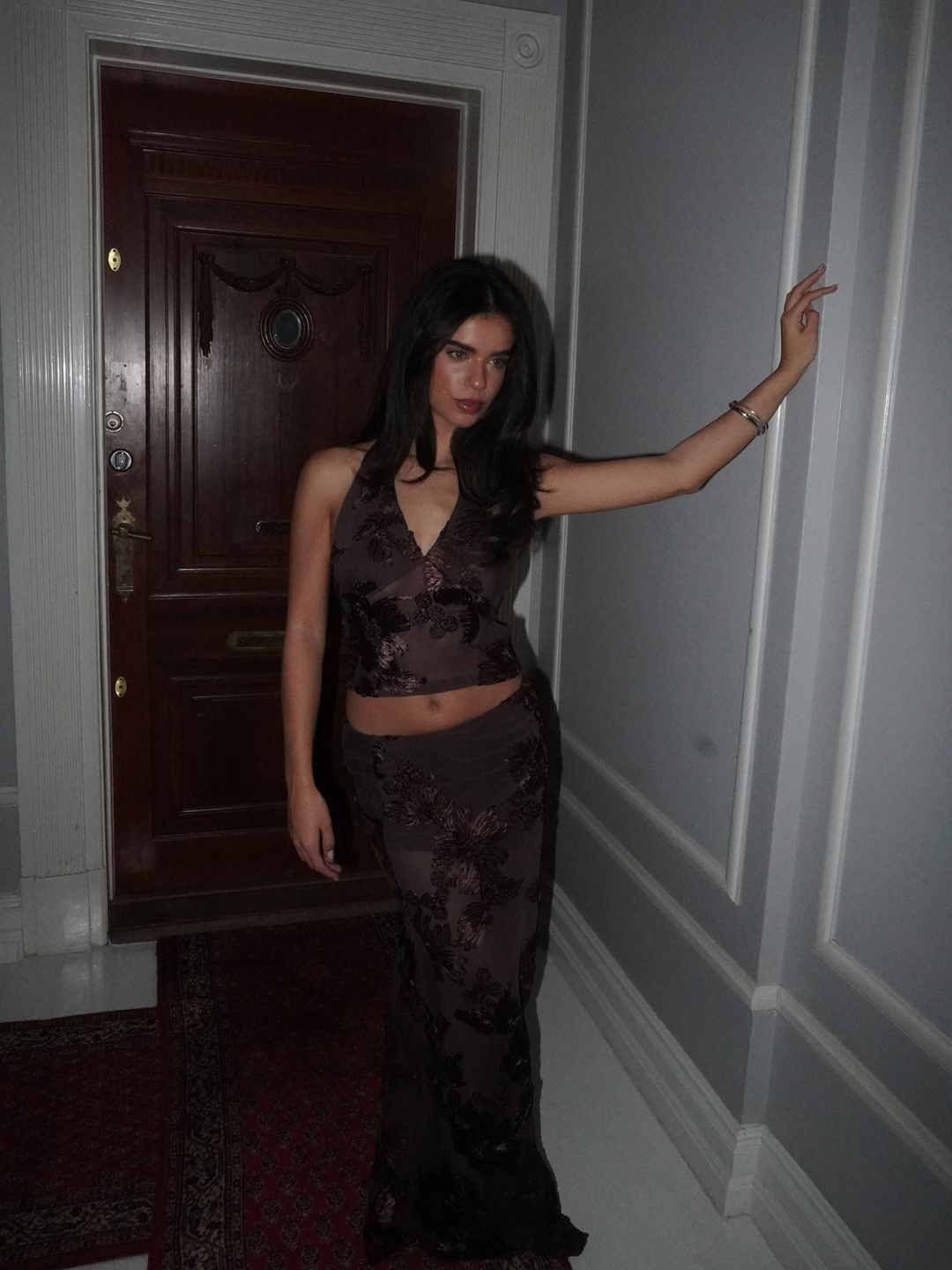 Kivo mesh top - Brown