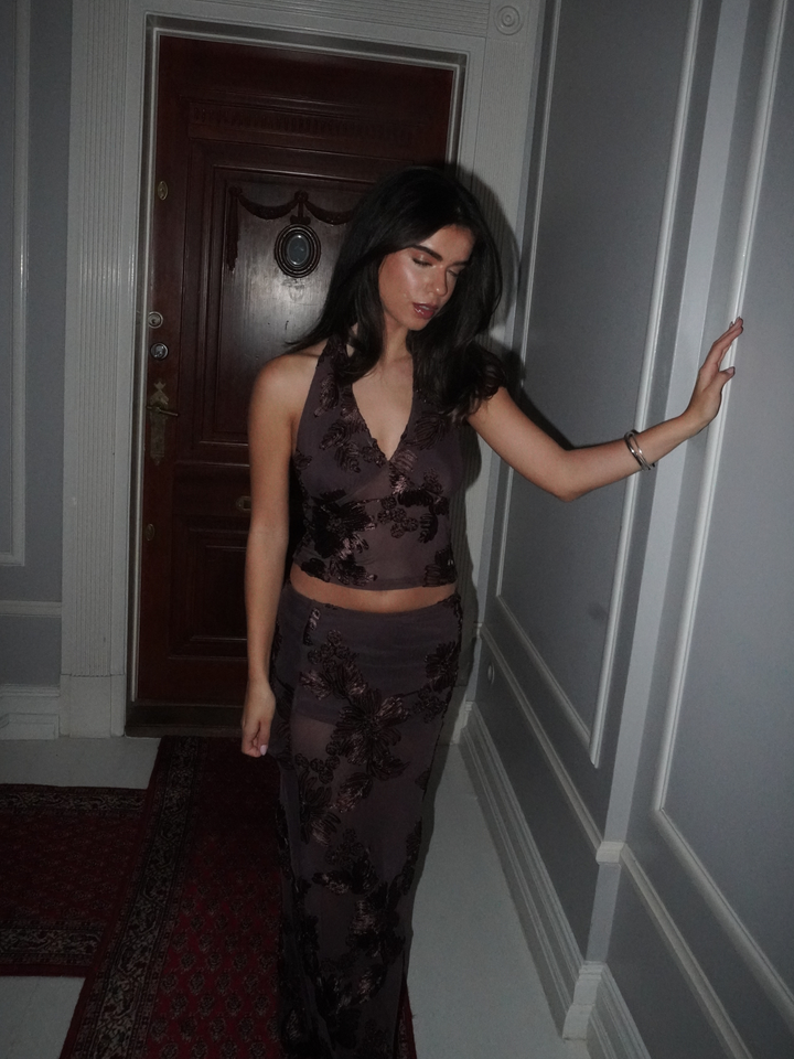 Kivo mesh top - Brown