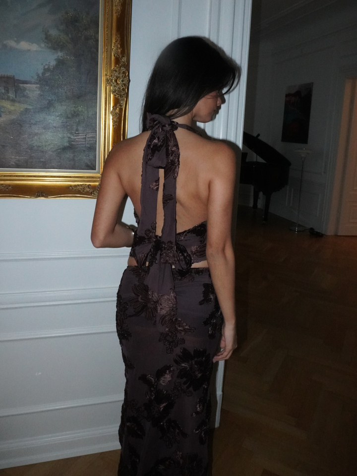 Kivo mesh top - Brown