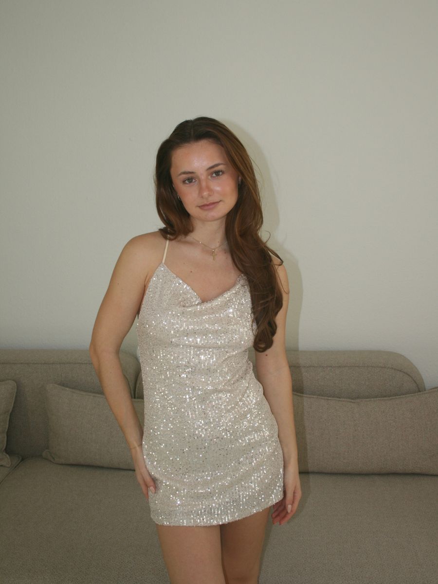 Laya glitter dress - White