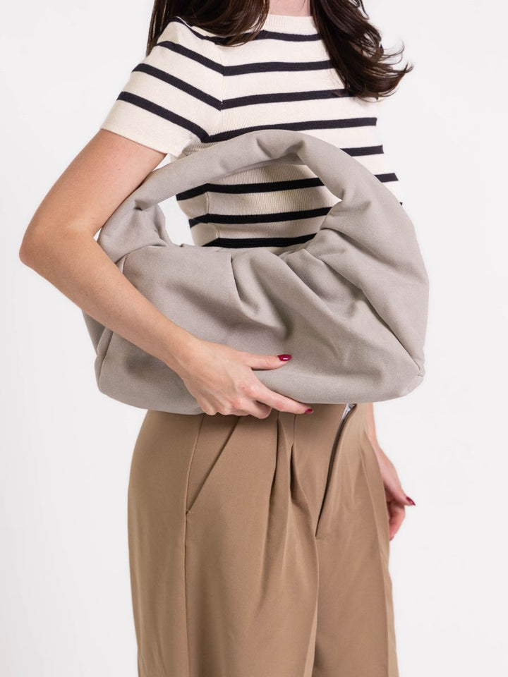 Lea suede bag - Light grey