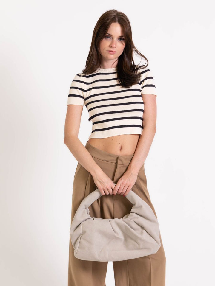 Lea suede bag - Light grey