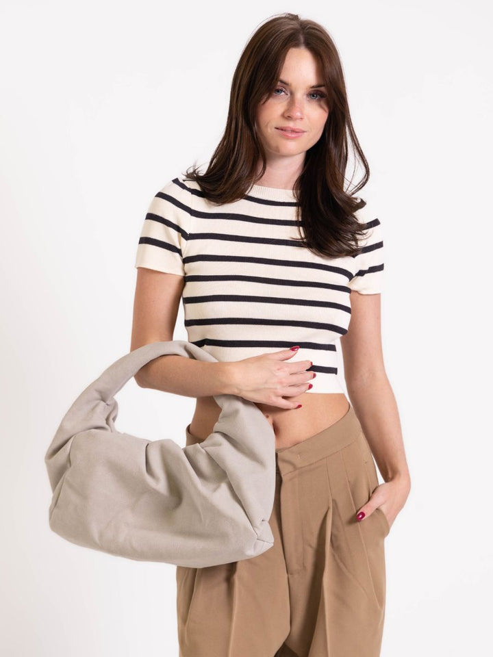 Lea suede bag - Light grey