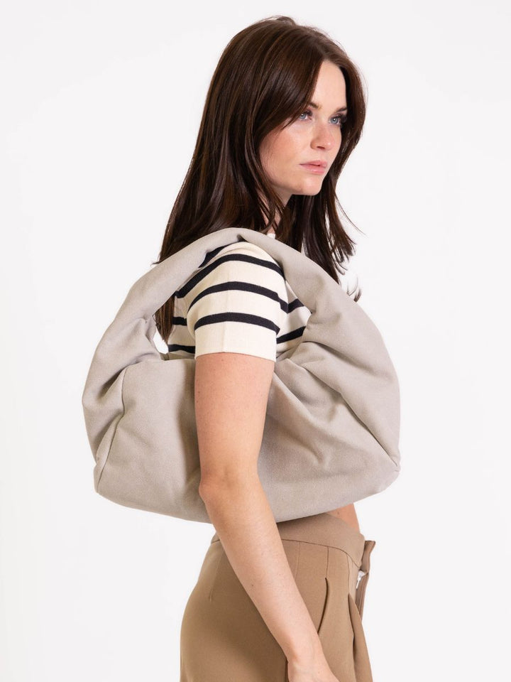 Lea suede bag - Light grey