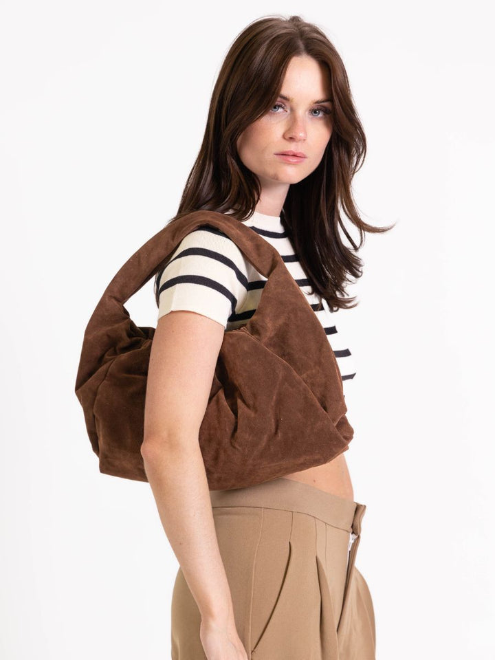 Lea suede bag - Dark brown