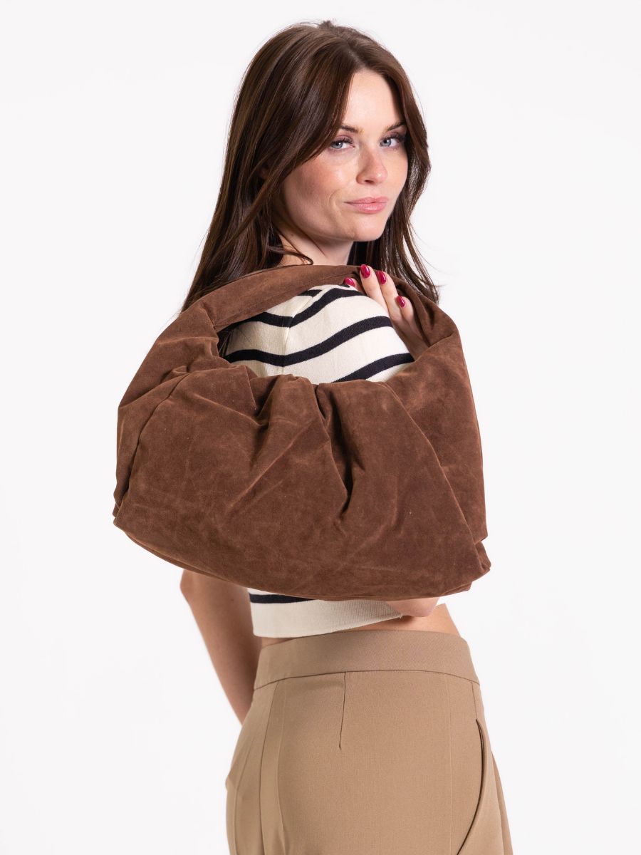 Lea suede bag - Dark brown