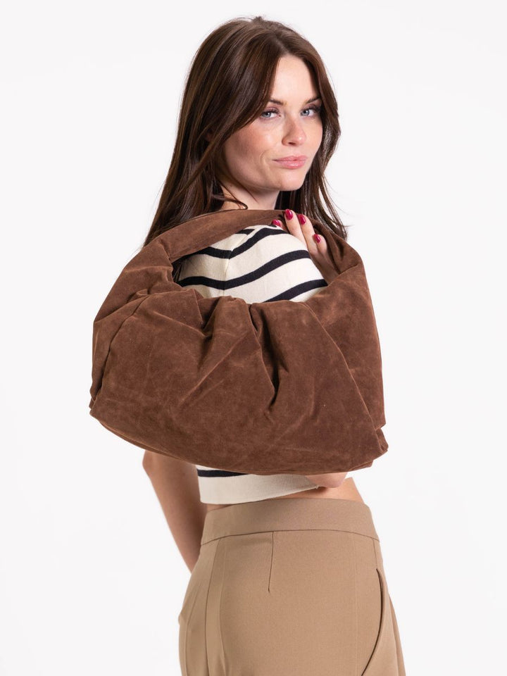 Lea suede bag - Dark brown