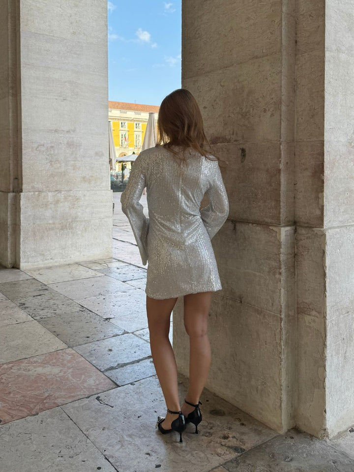 Lola glitter dress - White