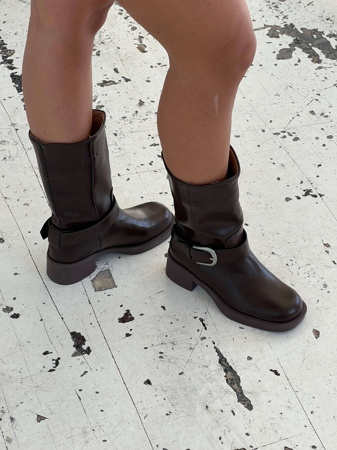 Lua buckle boots - Dark brown