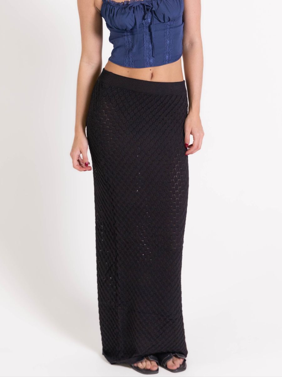 Maddy knitted skirt - Black