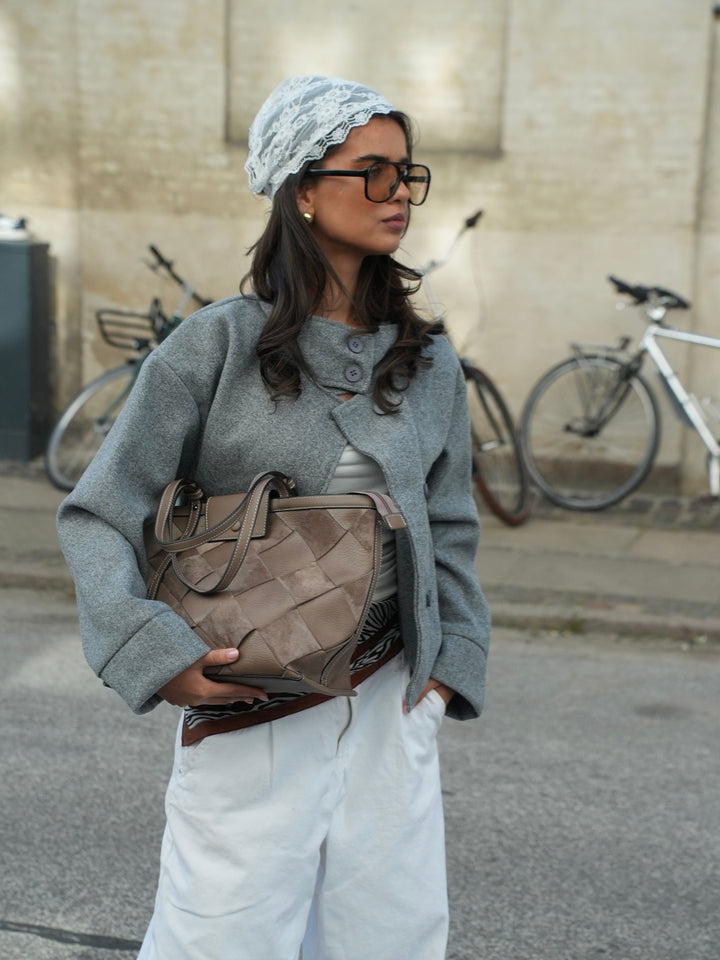 Tilia braided shoulder bag - Beige