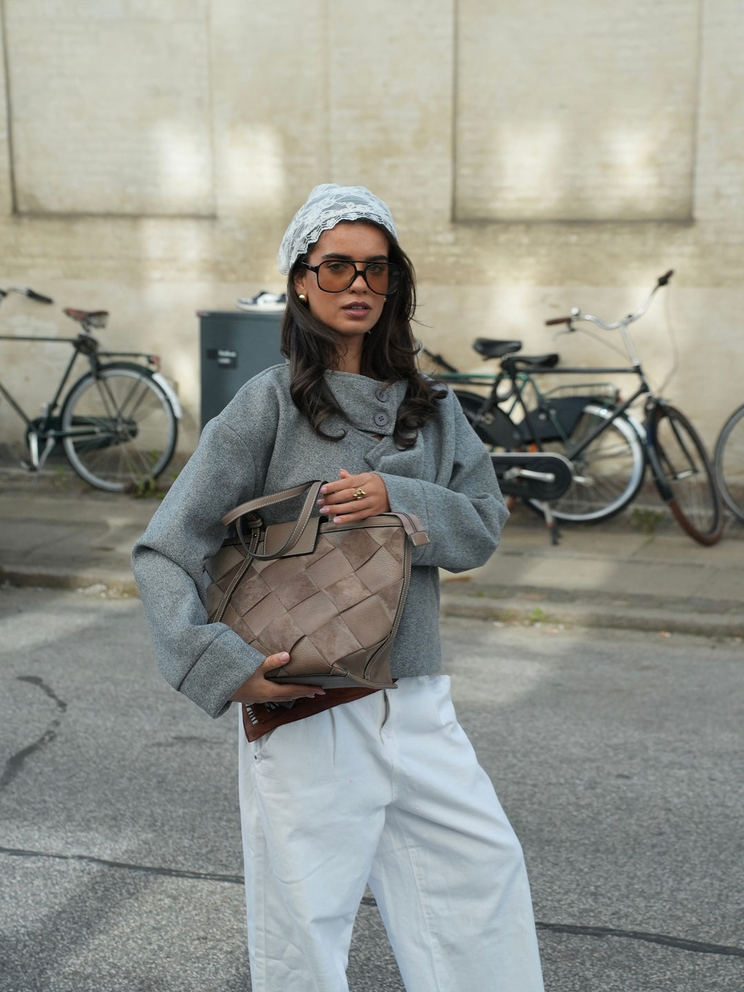 Tilia braided shoulder bag - Beige