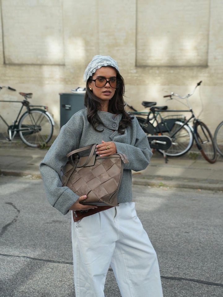 Tilia braided shoulder bag - Beige