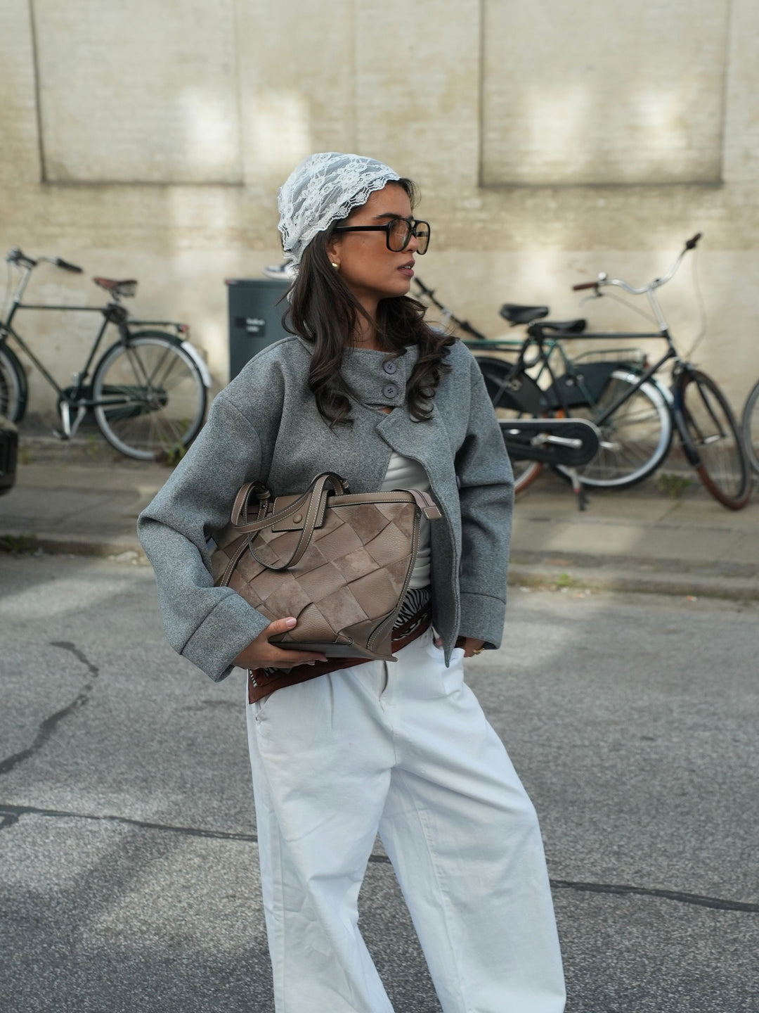 Tilia braided shoulder bag - Beige