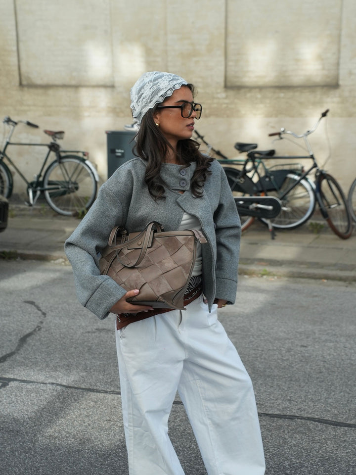 Tilia braided shoulder bag - Beige