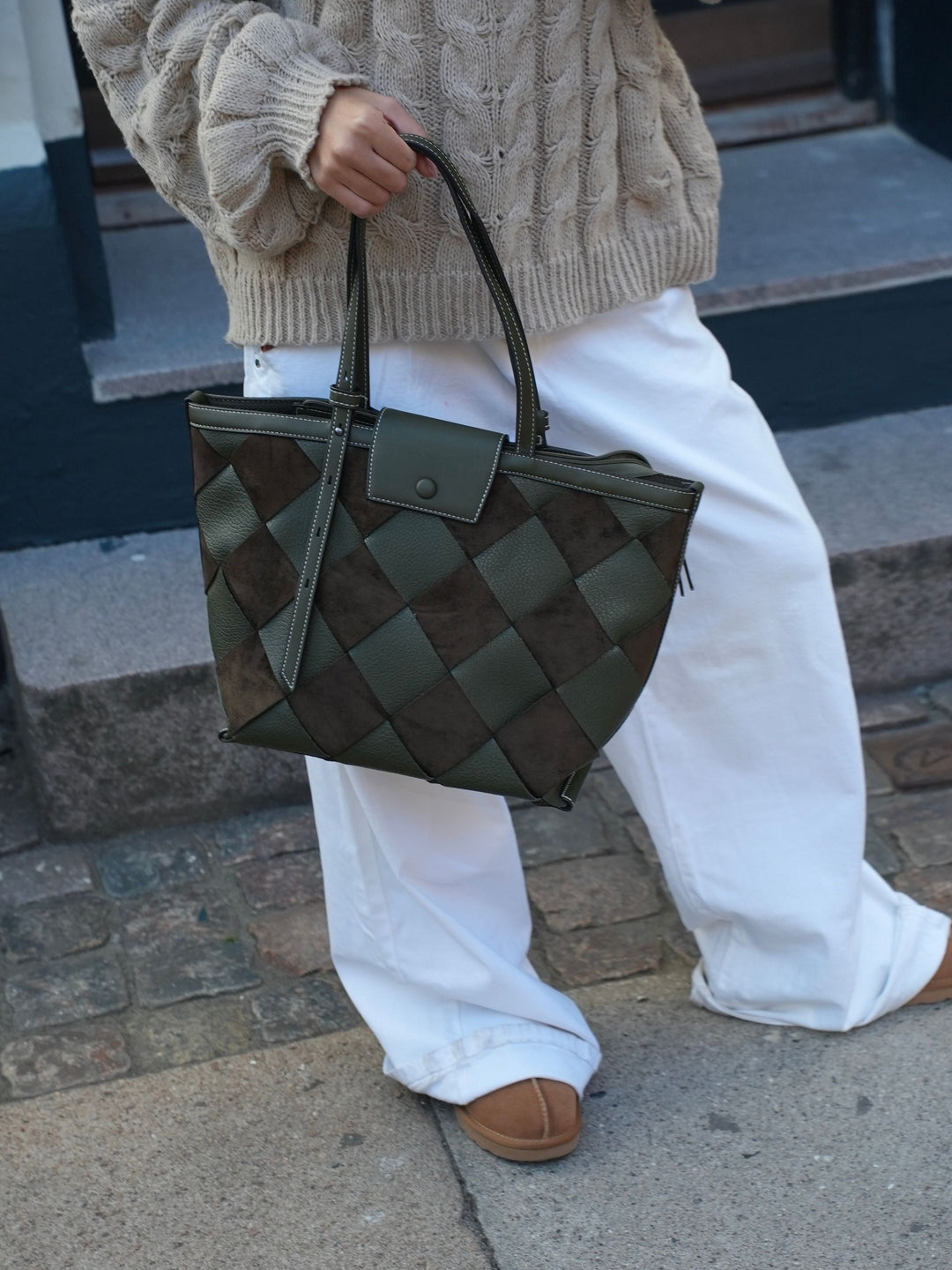 Tilia braided shoulder bag - Green