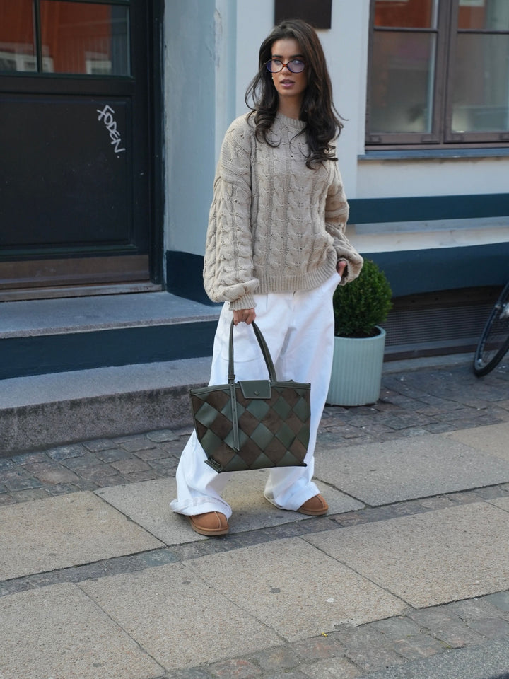 Tilia braided shoulder bag - Green