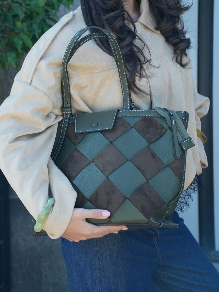 Tilia braided shoulder bag - Green