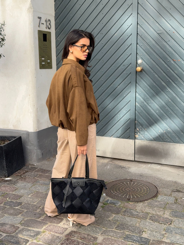 Tilia braided shoulder bag - Black