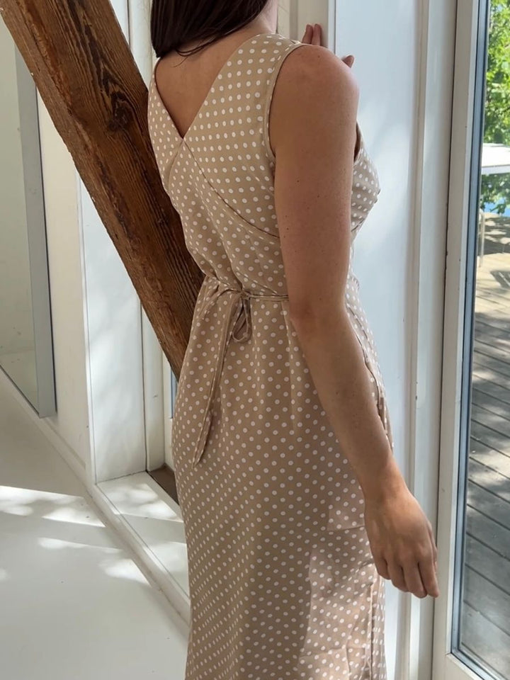 Vida polka dot dress - Beige