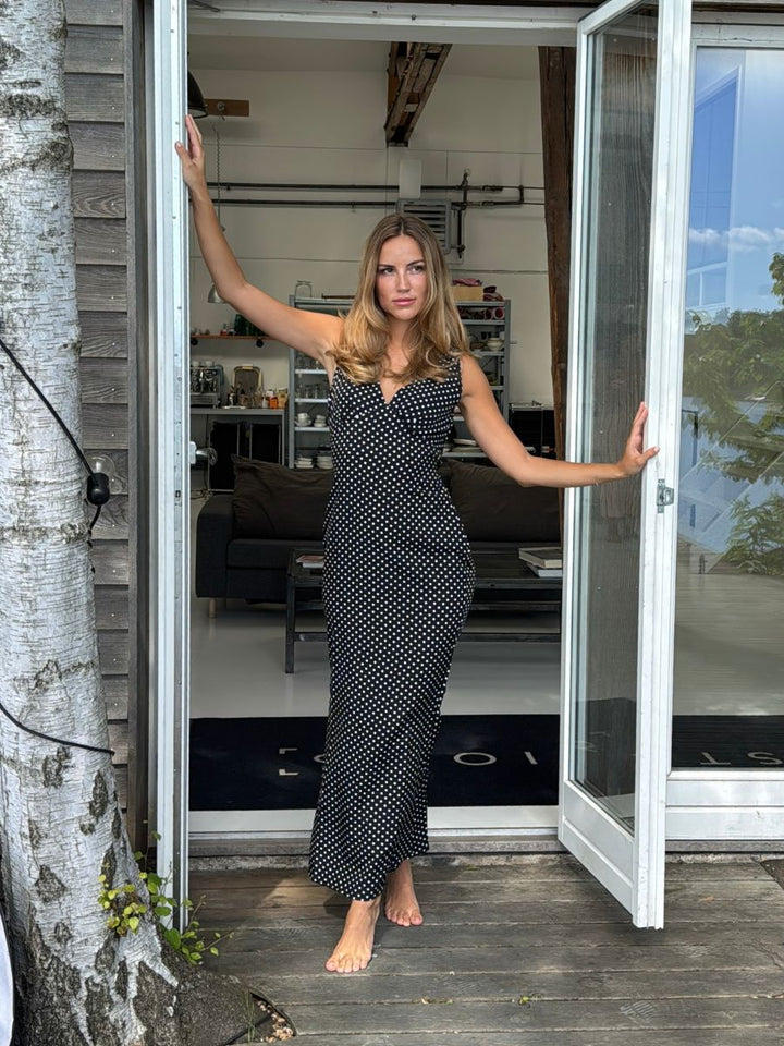 Vida polka dot dress - Black