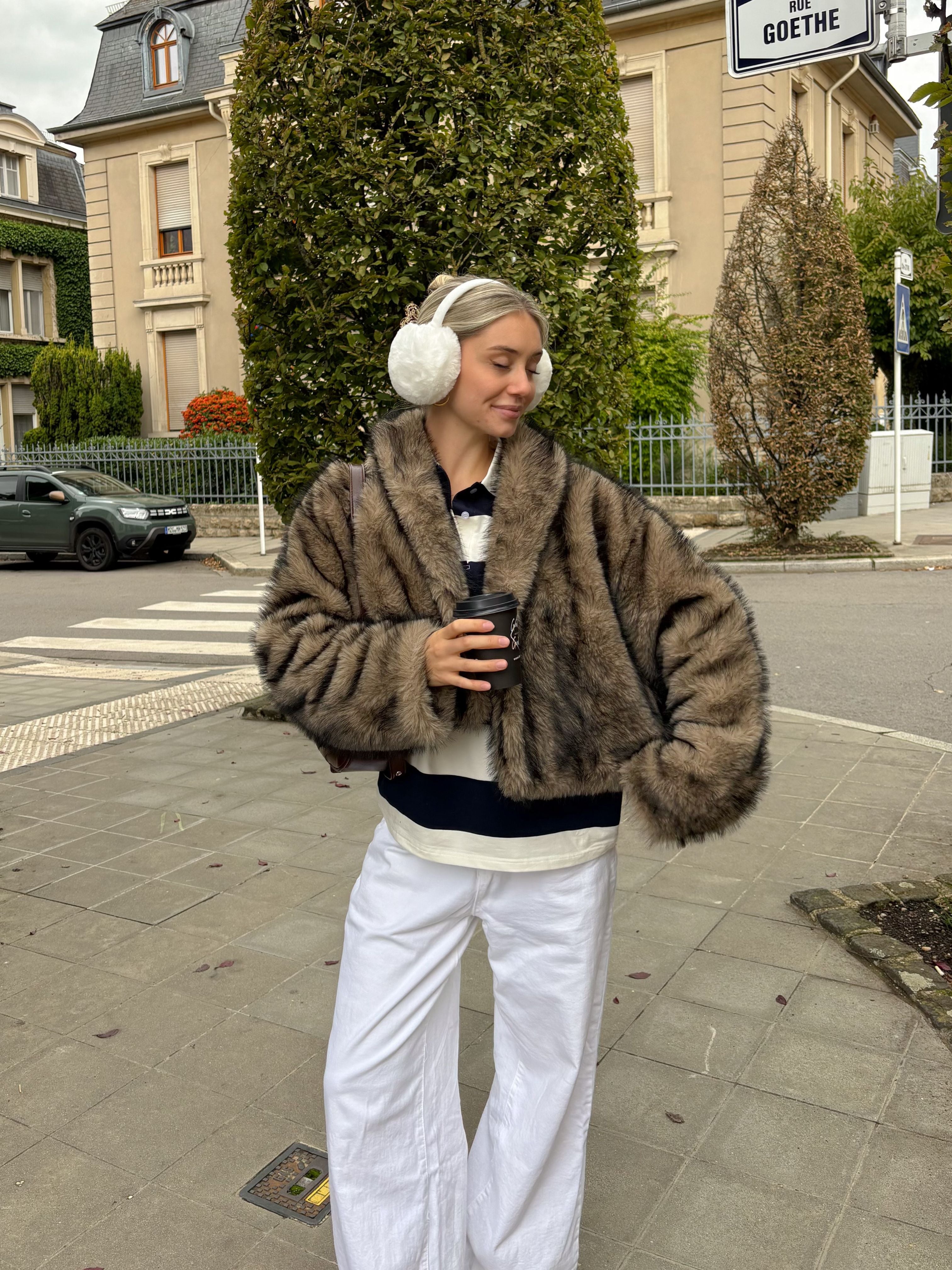 Ziva fur jacket - Brown – AYA-S Worldwide