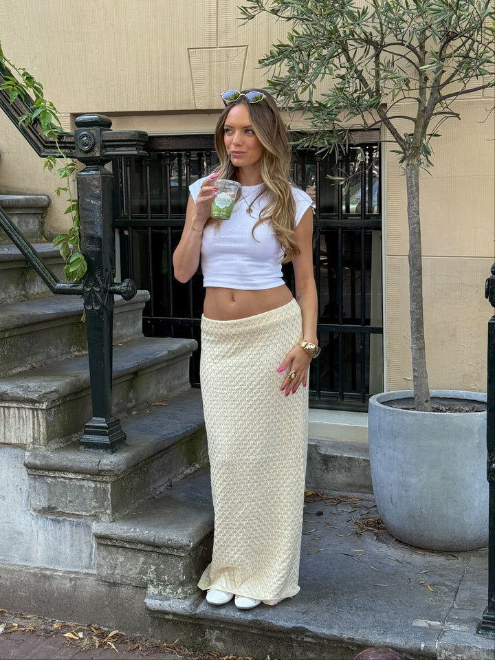 Maddy knitted skirt - Cream white