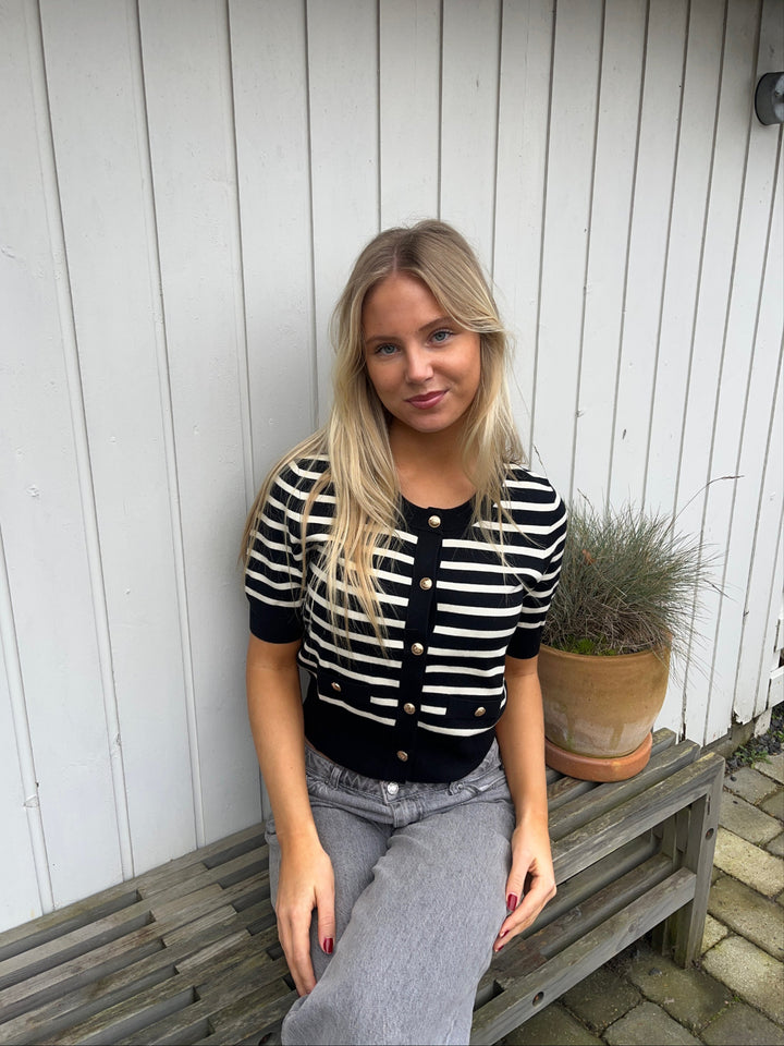 Lucca striped T-shirt - Black/white